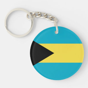 Bahamianische Flagge Schlüsselanhänger