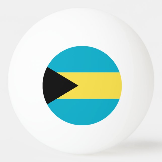 Bahamianische Flagge Tischtennisball (Rückseite)