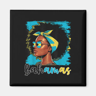 Bahamianisches Mädchen Bahamas-Flagge Stolz auf ba Magnet