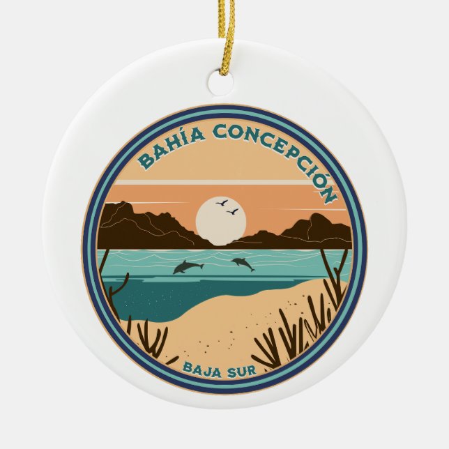 Bahía Concepción Baja California Sur Mexiko Keramik Ornament (Vorne)