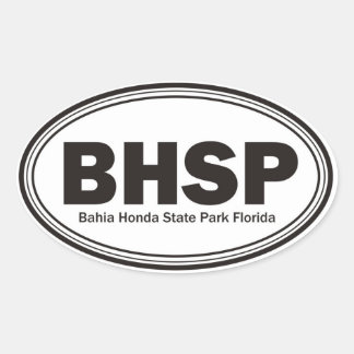 Bahia Honda Staat Park Ovaler Aufkleber