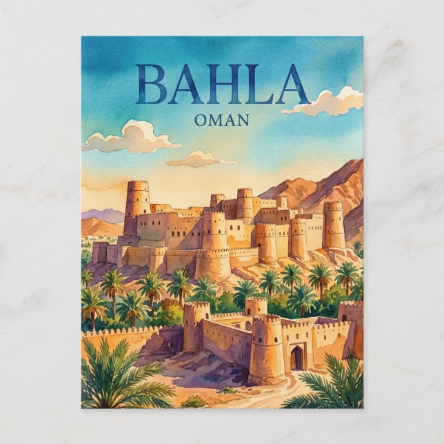 Bahla-Festung Oman Postkarte (Vorderseite)