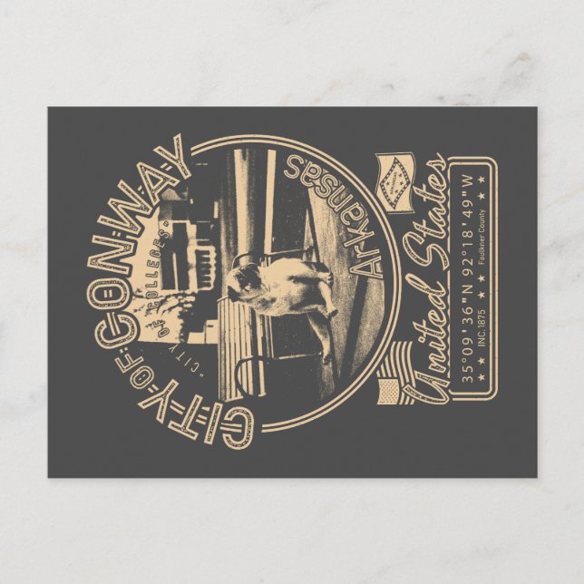 BAHN ARKANSAS - STADT VINTAG POSTKARTE (Vorderseite)