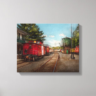 Bahn - Caboose - Fahrkarten bitte Leinwanddruck