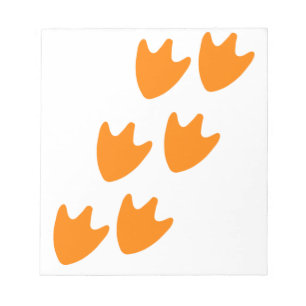 Bahn der Füße der Ente Notizblock