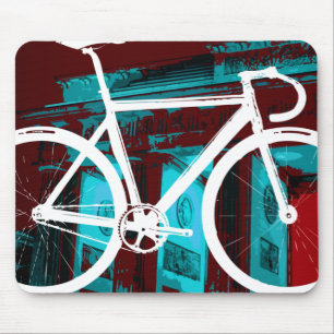 Bahn-Fahrrad Berlin - rotes Blau Mousepad