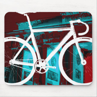 Bahn-Fahrrad Berlin - rotes Blau Mousepad