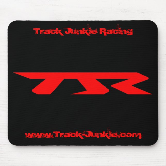 Bahn-Junkie, der schwarzes (TJR) mousepad läuft (Vorne)