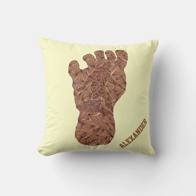 Bahn-personalisierte Wohngestaltung Z Bigfoot Kissen (Vorderseite)