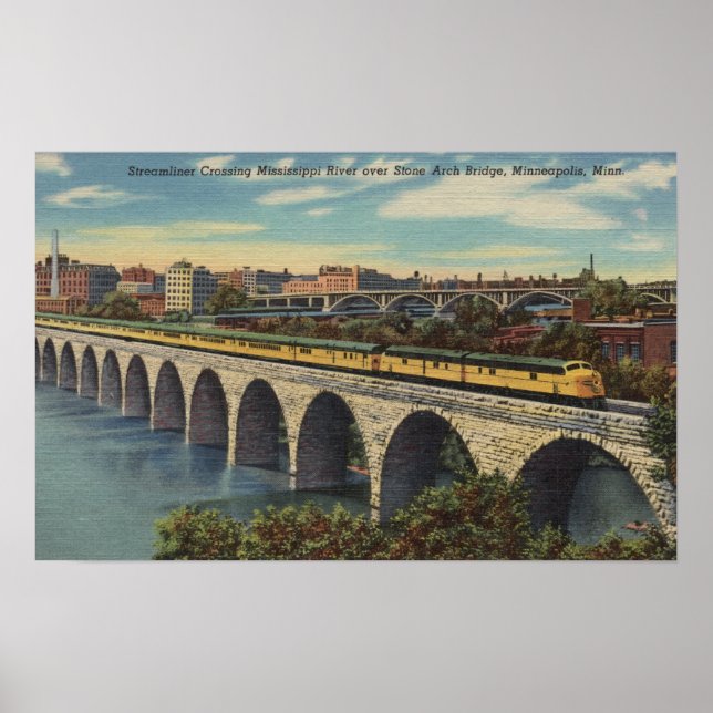 Bahn - Stone Arch Bridge überqueren Poster (Vorne)