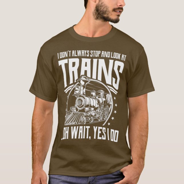 Bahn Vintager Zug T-Shirt (Vorderseite)
