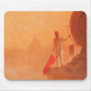 Bahnflaggen-Mann Agra 2010 Mousepad