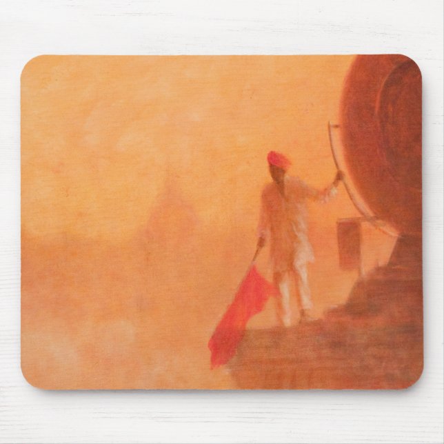 Bahnflaggen-Mann Agra 2010 Mousepad (Vorne)