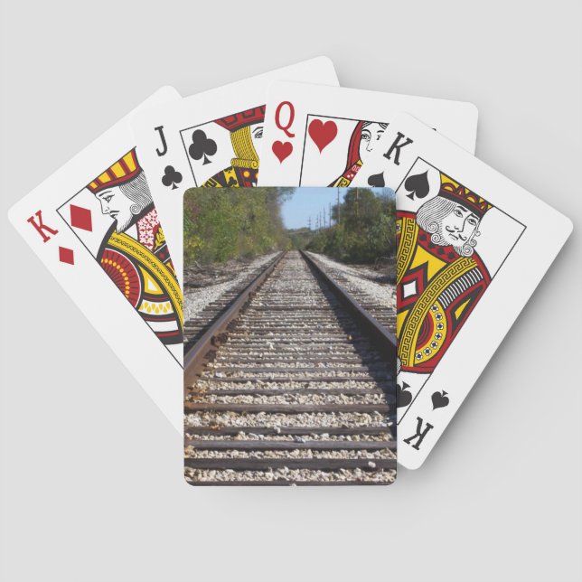 Bahngleise Fotografie Spielkarten (Rückseite)