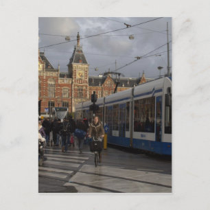 Bahnhof Amsterdam Postkarte