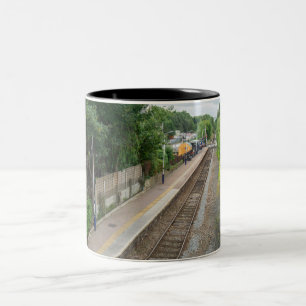 Bahnhof Brierfield, Lancashire Zweifarbige Tasse