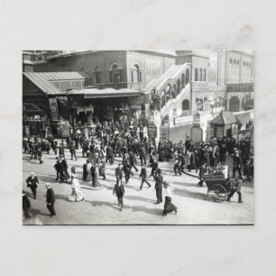 Bahnhof Broad Street, London, c.1890 Postkarte