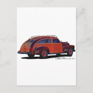 Bahnhof Cadillac Wagon Postkarte