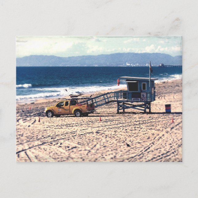 Bahnhof California Lifeguard Postkarte (Vorderseite)