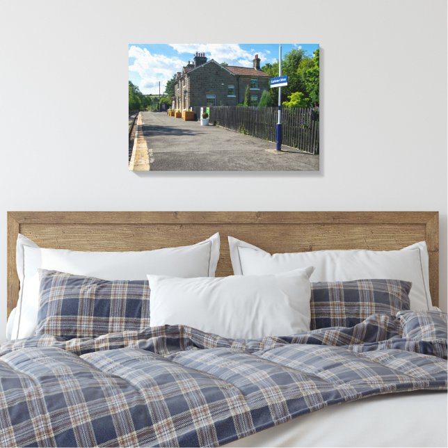 Bahnhof Castleton Moor Leinwanddruck (Insitu (Schlafzimmer))