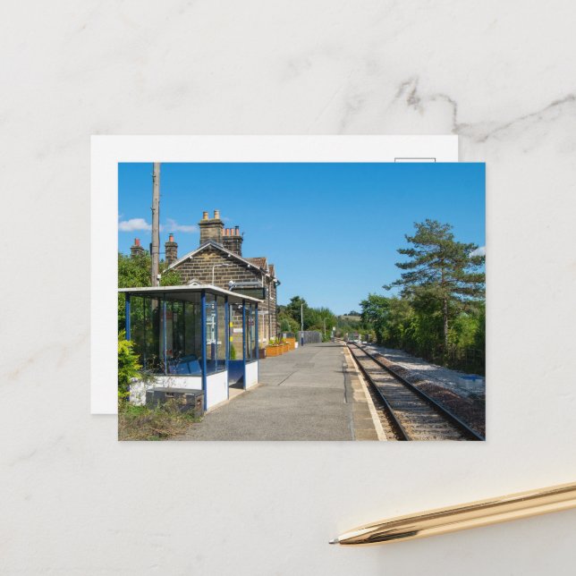 Bahnhof Castleton Moor Postkarte (Vorderseite/Rückseite Beispiel)
