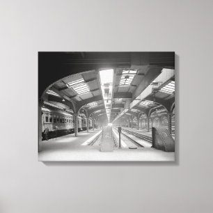 Bahnhof Chicago, 1920. Vintage-Foto Leinwanddruck