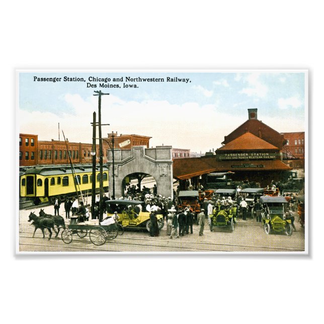 Bahnhof Chicago Northwestern Bahnhof Fotodruck (Vorne)