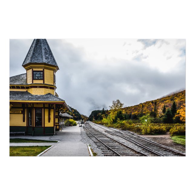 Bahnhof Crawford Notch Fotodruck (Vorne)