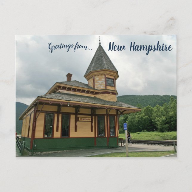 Bahnhof Crawford Notch New Hampshire Postkarte (Vorderseite)