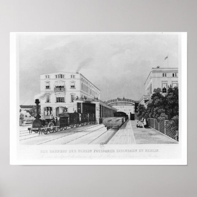 Bahnhof des Zuges Berlin-Potsdam Poster (Vorne)