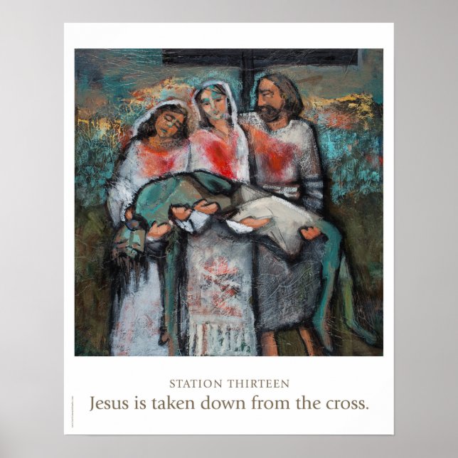 Bahnhof Dreizehn: Jesus wird vom Kreuz abgenommen. Poster (Vorne)