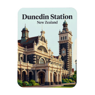 Bahnhof Dunedin Neuseeland Magnet