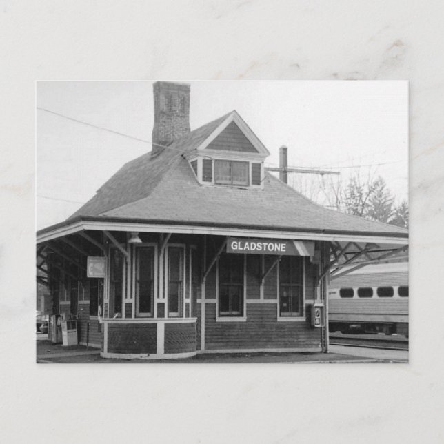 Bahnhof, Gladstone, New Jersey Vintag Postkarte (Vorderseite)