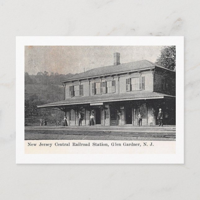 Bahnhof, Glen Gardner, New Jersey Vintag Postkarte (Vorderseite)