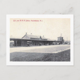Bahnhof, Hackettstown, NJ 1908 Vintage Postkarte