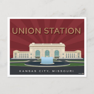 Bahnhof Kansas City Gewerkschaft - Postkarte