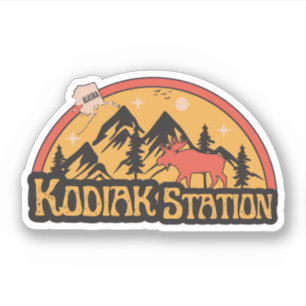 Bahnhof Kodiak, Alaska-Aufkleber Aufkleber