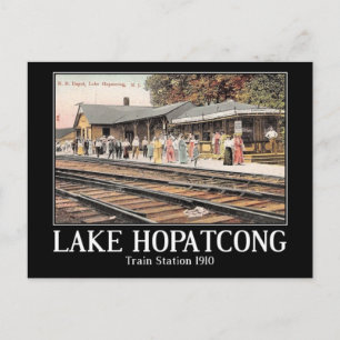 Bahnhof, Lake Hopatcong, NJ, Vintage Postkarte