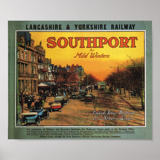 Bahnhof Lancashire und Yorkshire Southport Poster (Vorne)
