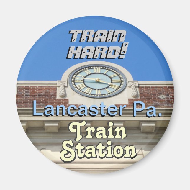Bahnhof Lancaster! Train Hard Schlüsselanhänger! Magnet (Vorne)