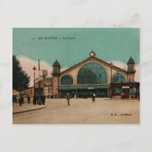 Bahnhof Le Havre Fotochrom Frankreich 1910 Postkarte
