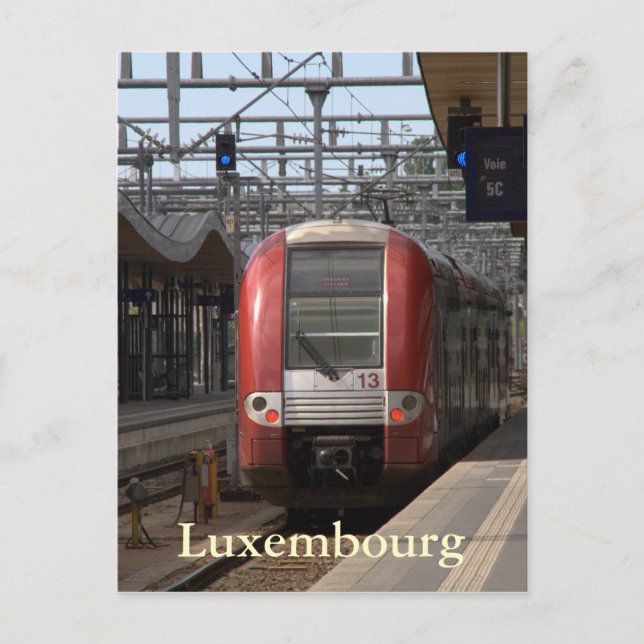 Bahnhof Luxemburg Postkarte (Vorderseite)