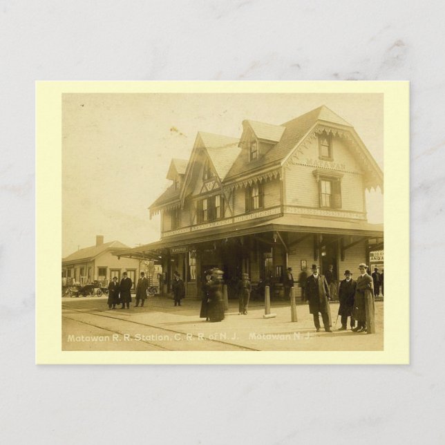 Bahnhof, Matawan, New Jersey Vintag Postkarte (Vorderseite)