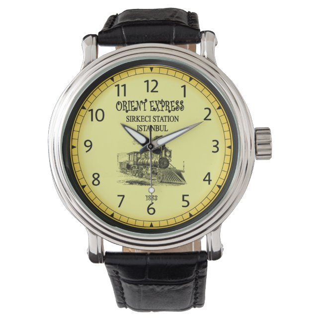 Bahnhof Orient Express Paris / Bahnhof Istanbul ~ Armbanduhr (Vorderseite)