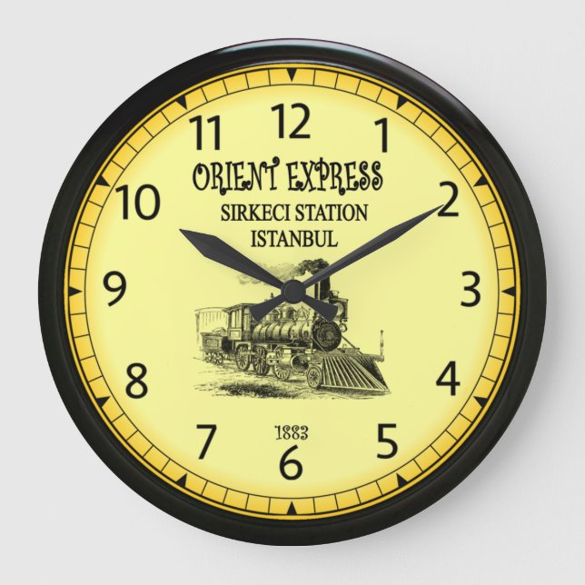  Bahnhof Orient Express Paris / Bahnhof Istanbul ~ Große Wanduhr (Vorderseite)