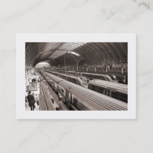 Bahnhof Paddington, London. Mini-Foto Visitenkarte