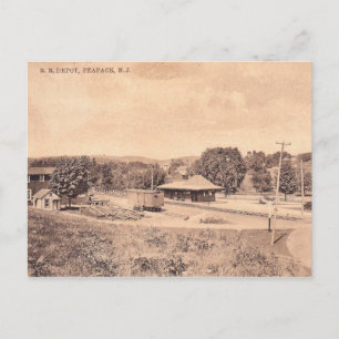 Bahnhof, Peapack, New Jersey Vintag Postkarte