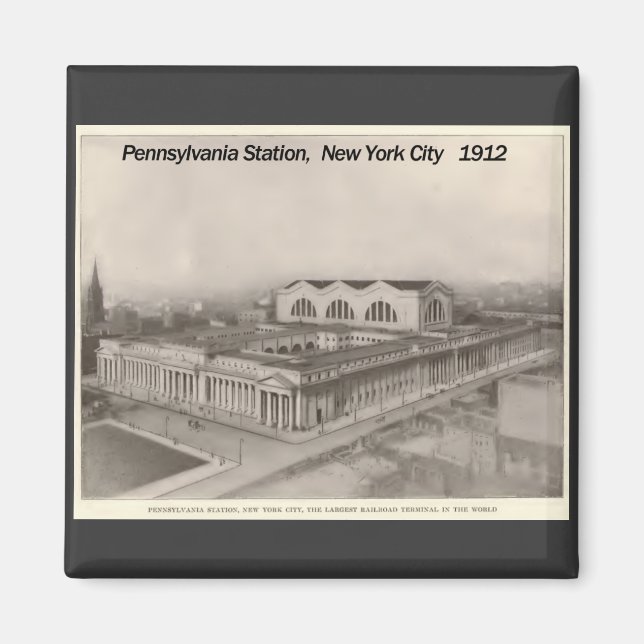 Bahnhof Pennsylvania New York 1912 Magnet (Vorne)