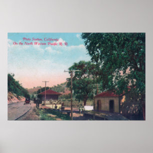 Bahnhof Pieta Northwestern Pacific Poster