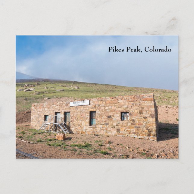 Bahnhof Pikes Peak Postkarte (Vorderseite)